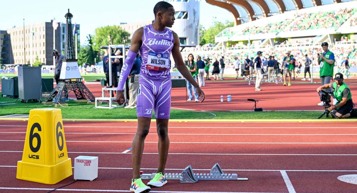 Quincy Wilson durante las semifinales de los Trials de Estados Unidos./AFP