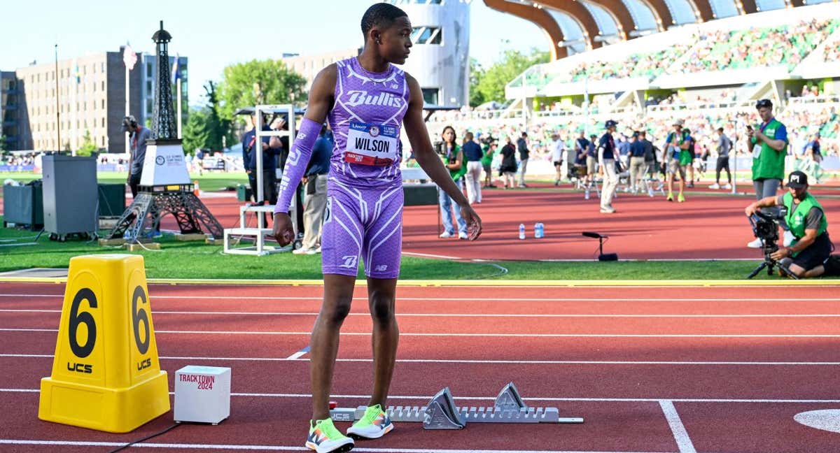 Quincy Wilson durante las semifinales de los Trials de Estados Unidos.
