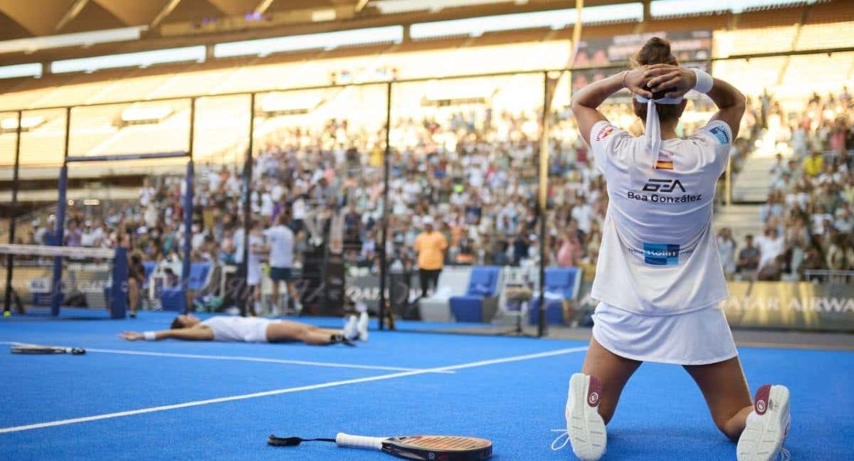 Bea González y Delfi Brea en Sevilla./PREMIER PADEL