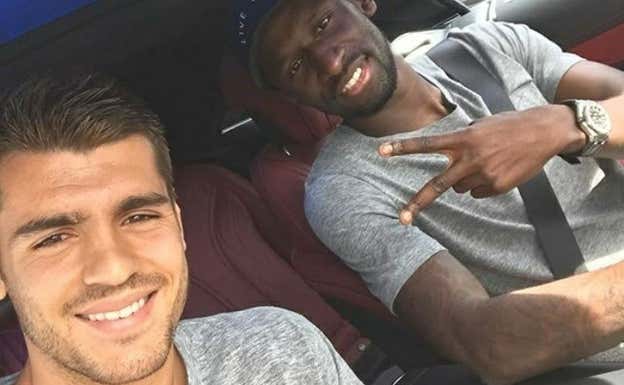 Rüdiger y Morata coincidieron en el Chelsea. Facebook