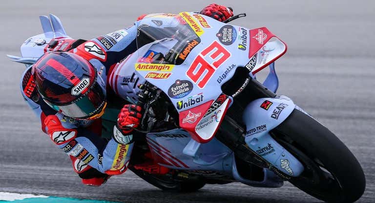 Marc Márquez en pista.