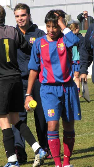 Maribel Domínguez, Marigol, tras un partido con el Barça.