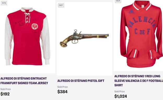 Diez años sin Di Stéfano: una subasta de 800 objetos repartió su legado por todo el mundo