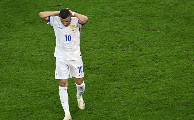 Mbappé se despide de la Eurocopa. AFP
