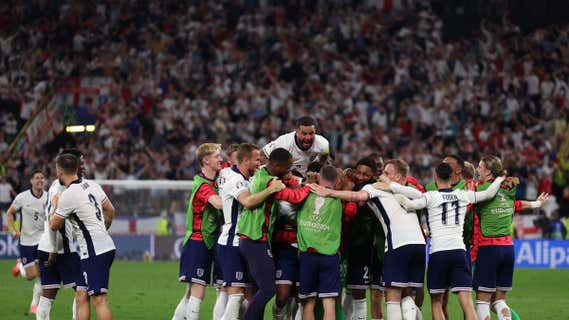 Inglaterra celebra el pase a la final./AFP