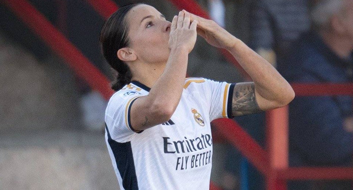 Claudia Zornoza, durante un partido en la pasada temporada con el Real Madrid.