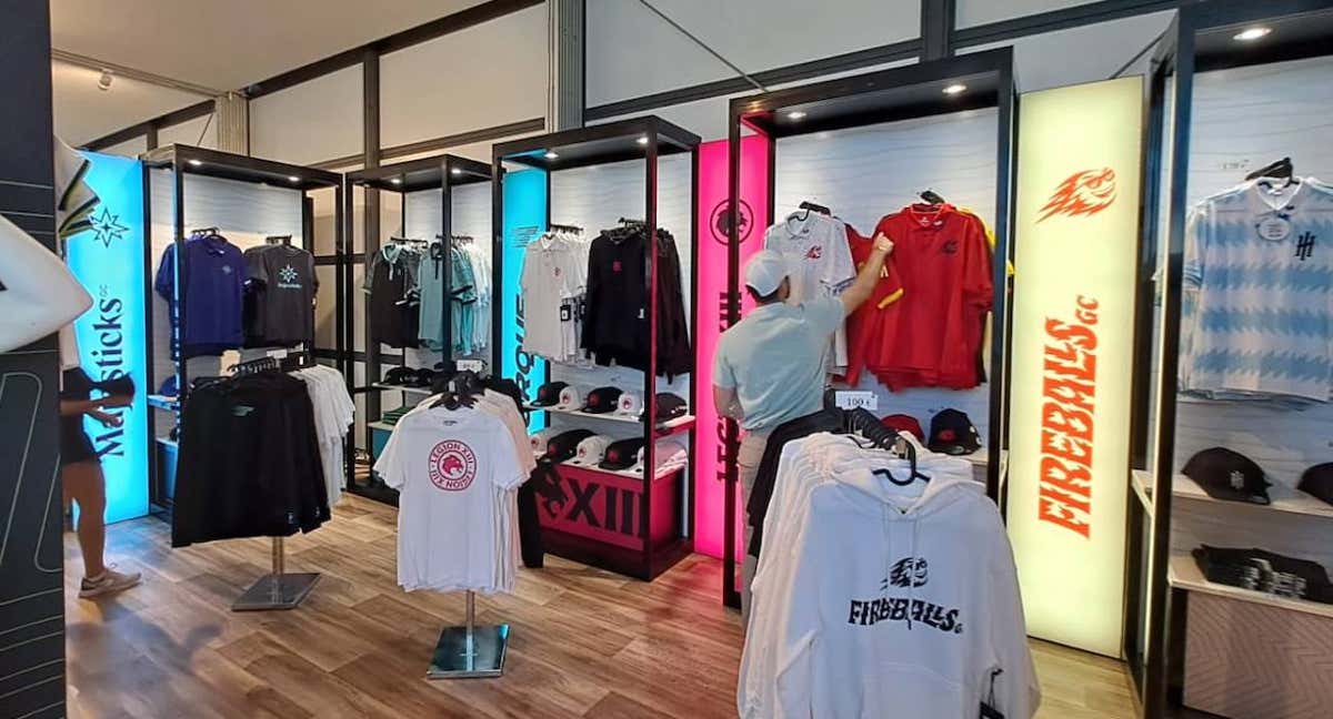 La tienda del LIV Golf, en Valderrama. /RELEVO