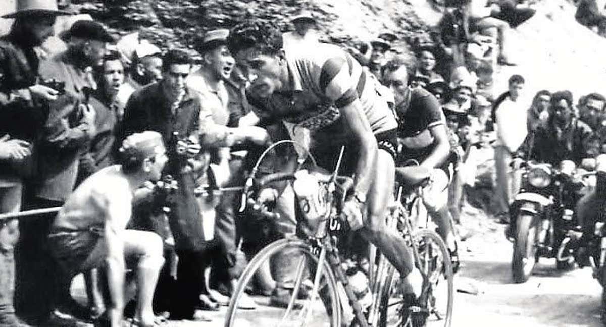 Bahamontes y Gaul, en el Tourmalet en 1959.