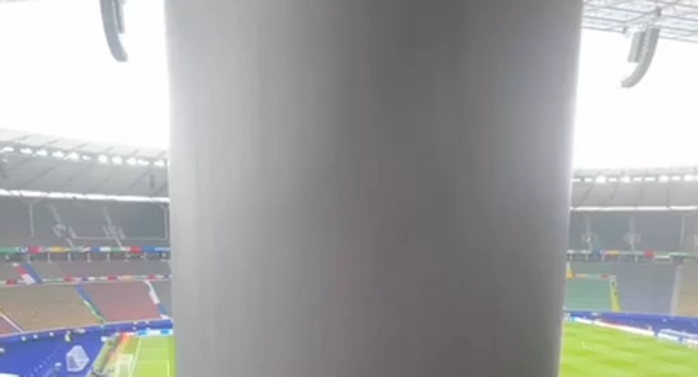 Este es el asiento de visión reducida desde donde algún aficionado verá la final.