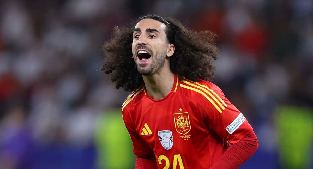 Cucurella, en un partido de la Selección. /EP