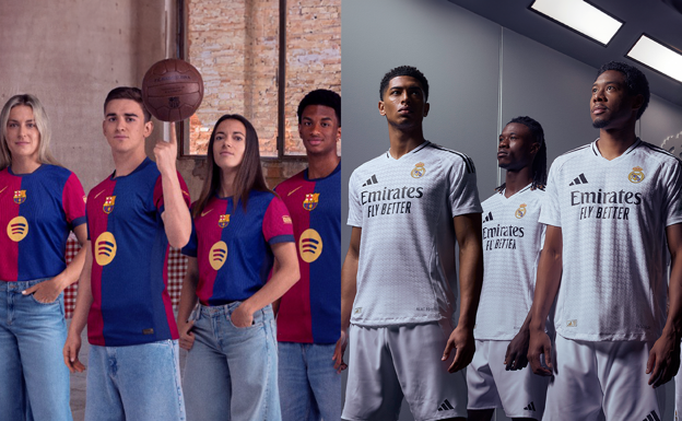 Equipaciones locales de Barça y Madrid 2024-25