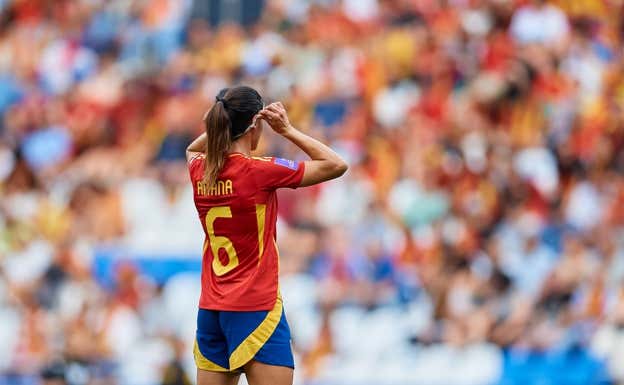Aitana Bonmatí durante el último partido.  RFEF
