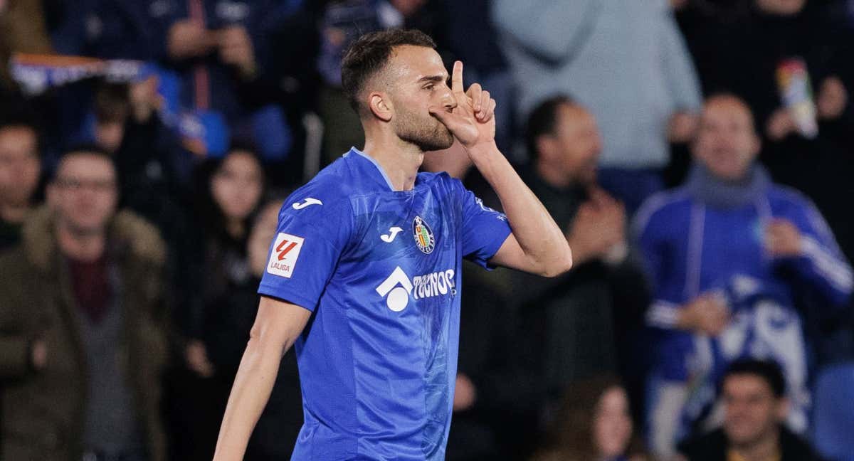 Borja Mayoral celebra un gol con el Getafe./Agencias