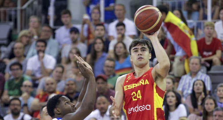 Juan Núñez, durante un partido con la selección española en 2023.