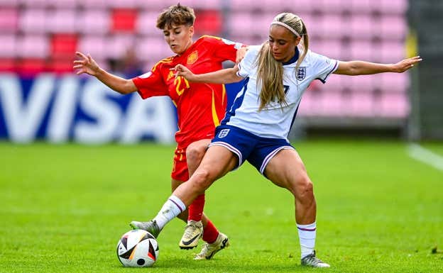 Pau Comendador durante el partido.  RFEF