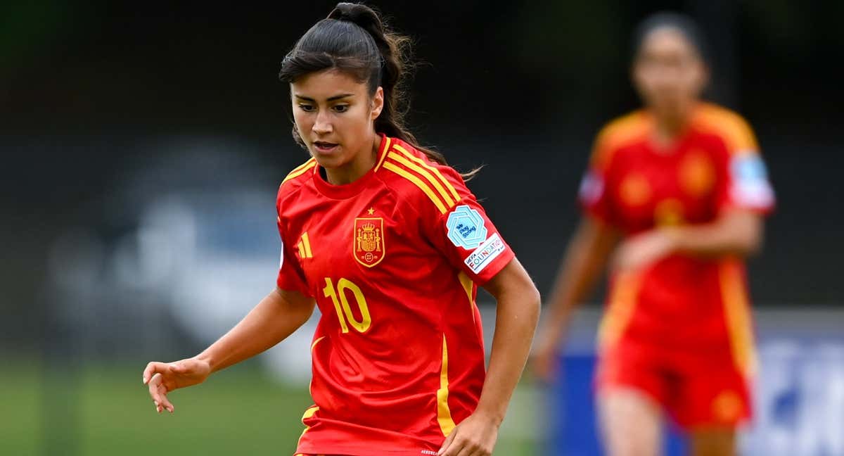 Cris Librán durante el partido contra Alemania.