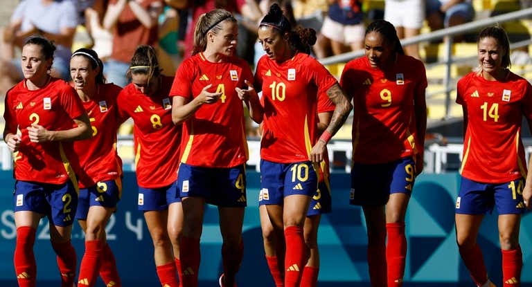 Las jugadoras de la Selección tras el segundo gol.