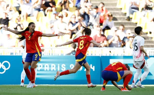 Mariona Caldentey celebrando su gol.  REUTERS