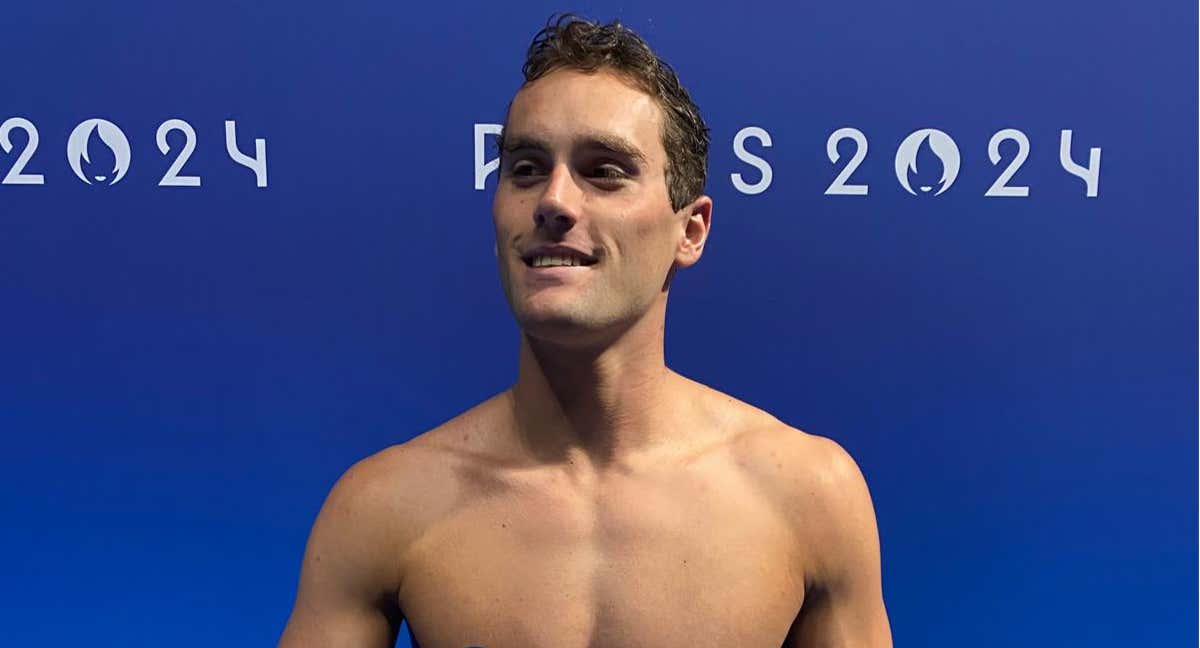 Adam Maraana (21), en la piscina de los Juegos de París 2024. /RELEVO