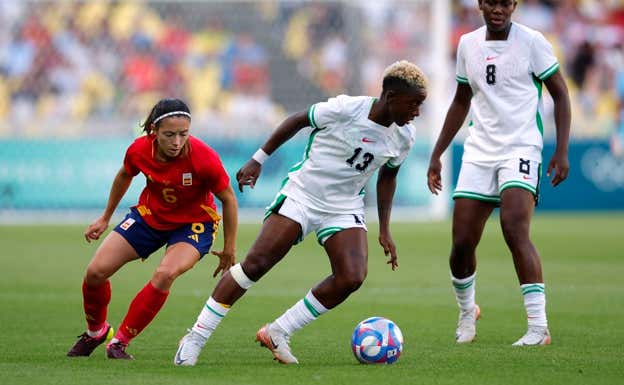 Aitana Bonmatí ante Nigeria.  REUTERS
