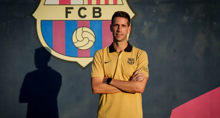 Albert Sánchez en las instalaciones del Barça.