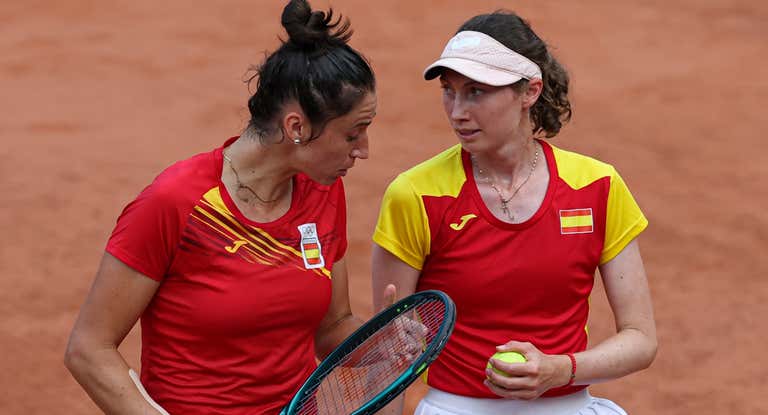 Bucsa y Sorribes, en el partido de cuartos de final de los JJOO de París.