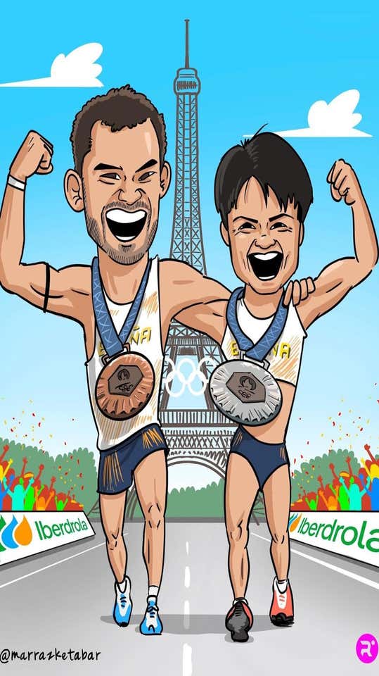 María Pérez y Álvaro Martín en París/@marrazketabar