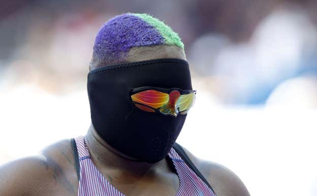 Raven Saunders. AFP