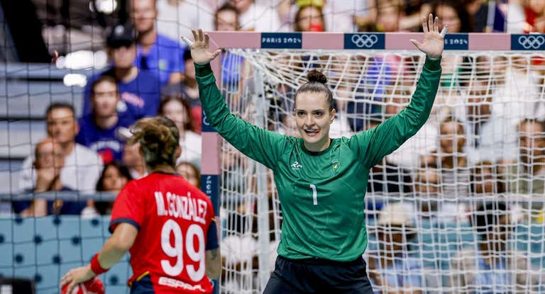 Gabriela Moreschi, durante su partido ante España en los Juegos Olímpicos.