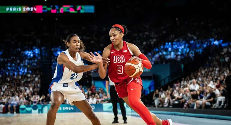 A'ja Wilson, durante la final ante Francia.
