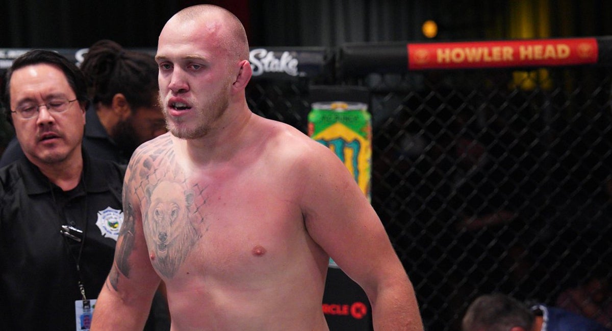 Serghei Spivac, tras derrotar a Marcin Tybura en el UFC Las Vegas 95.