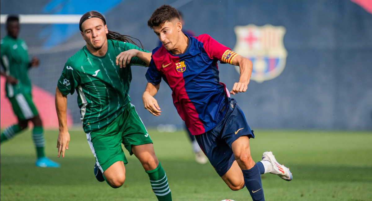 Unai Hernández en el amistoso contra el Cornellà./FCB