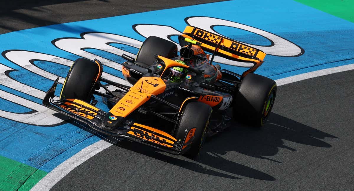 Lando Norris, durante la carrera en Zandvoort.