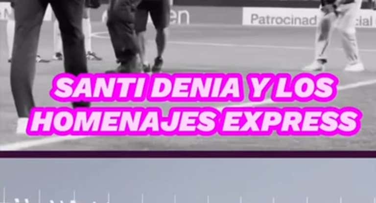 Santi Denia, seleccionador que ganó el oro en París, recibió dos homenajes en dos horas y media.