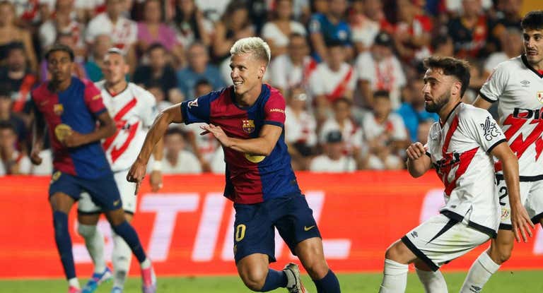 Dani Olmo, en Vallecas.