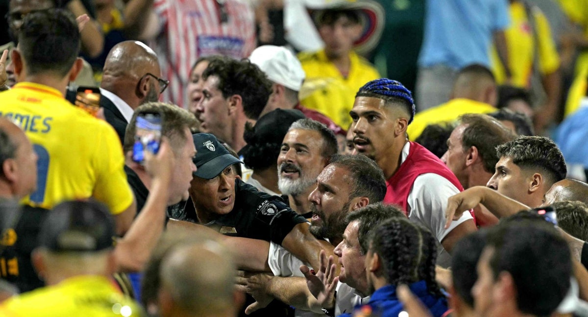 Los disturbios del Colombia-Uruguay.