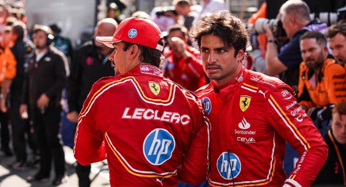 Carlos Sainz y Charles Leclerc, en Países Bajos.