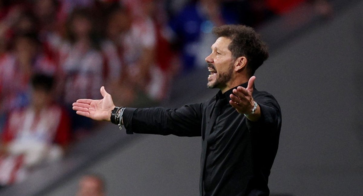 Simeone durante el partido ante el Espanyol.