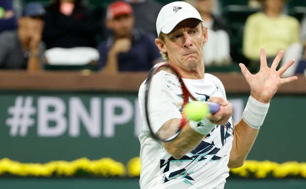 Kevin Anderson, en una imagen de su partido en Indian Wells, en 2021 Getty Images