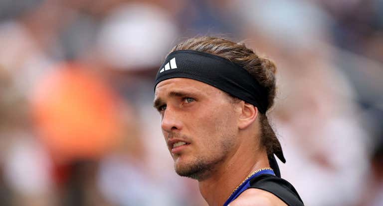 Zverev, durante su partido de segunda ronda en el US Open