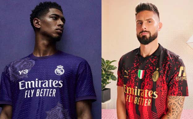 Solo se vistieron una vez: Y-3 x Real Madrid, Koché x Milan.  MONTAJE