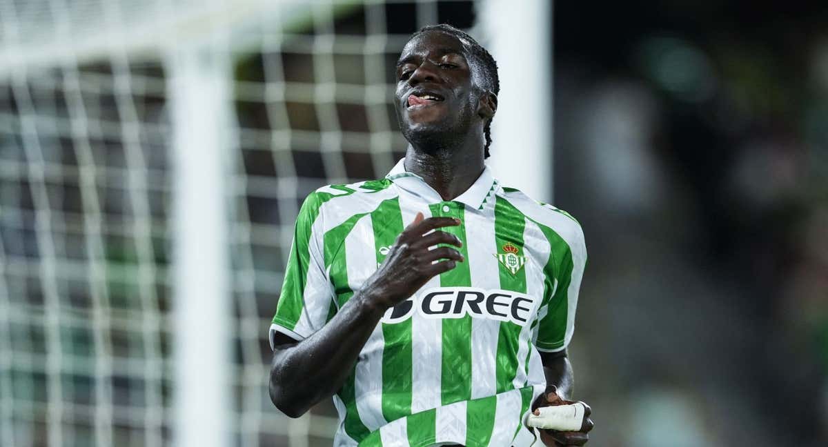 Assane Diao, en el partido de Conference League.