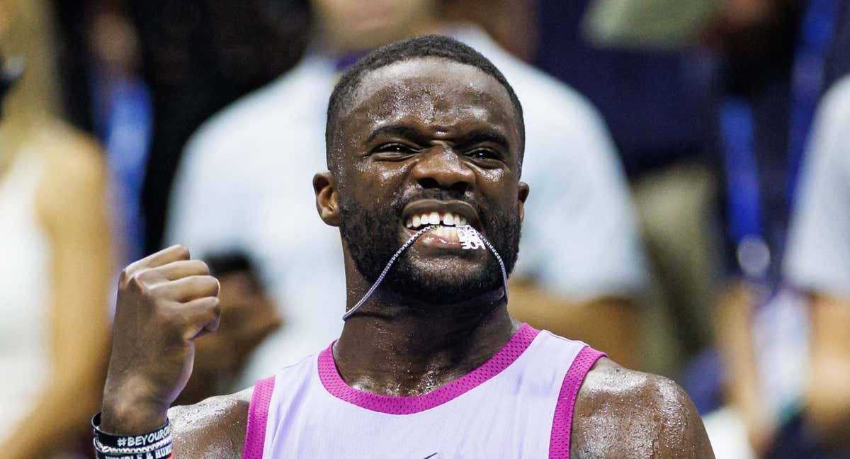 Frances Tiafoe celebra su clasificación a los cuartos de final del US Open 2024. /REUTERS