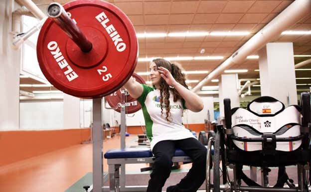 Loida Zabala, durante un entrenamiento.
