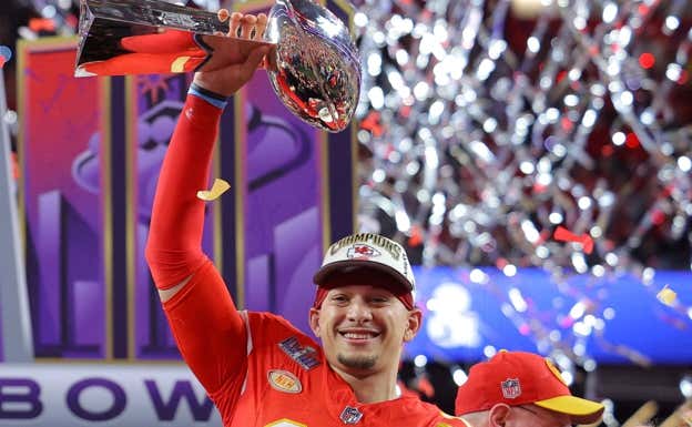 Patrick Mahomes tres ser campeón de la Super Bowl.  REUTERS