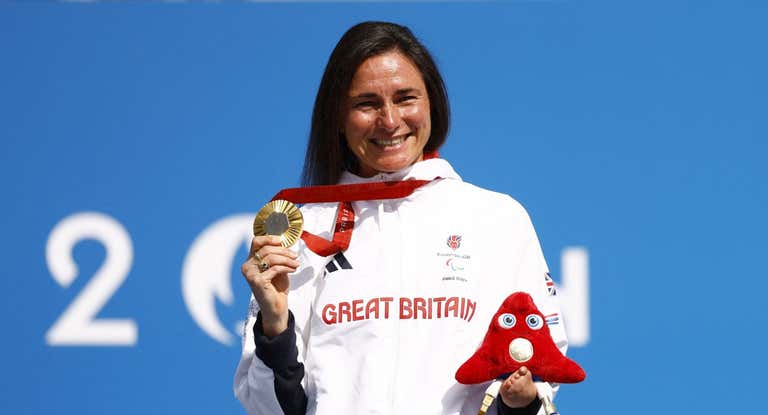 Sarah Storey con su último oro en contrarreloj C5.