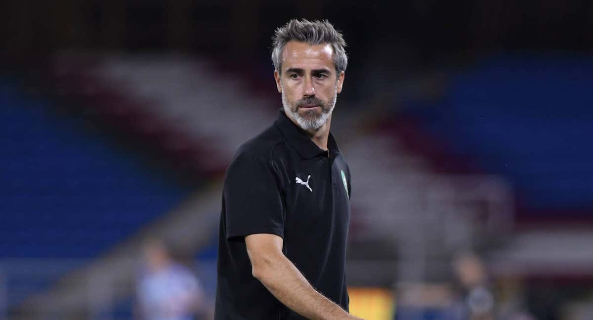 Jorge Vilda, durante el partido que enfrentó a Marruecos y a España en el Mundial Sub-20.