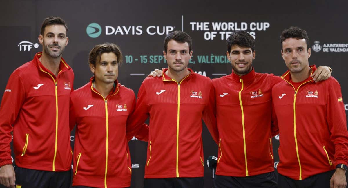 El equipo de España para la fase de clasificación de la Copa Davis 2024.