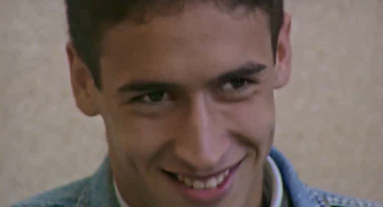 Raúl González, en su primera rueda de prensa como jugador del Real Madrid, con 17 años.