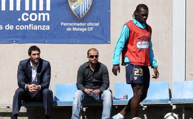 Fernando Sanz y Sandro, en su etapa de director deportivo del Málaga.